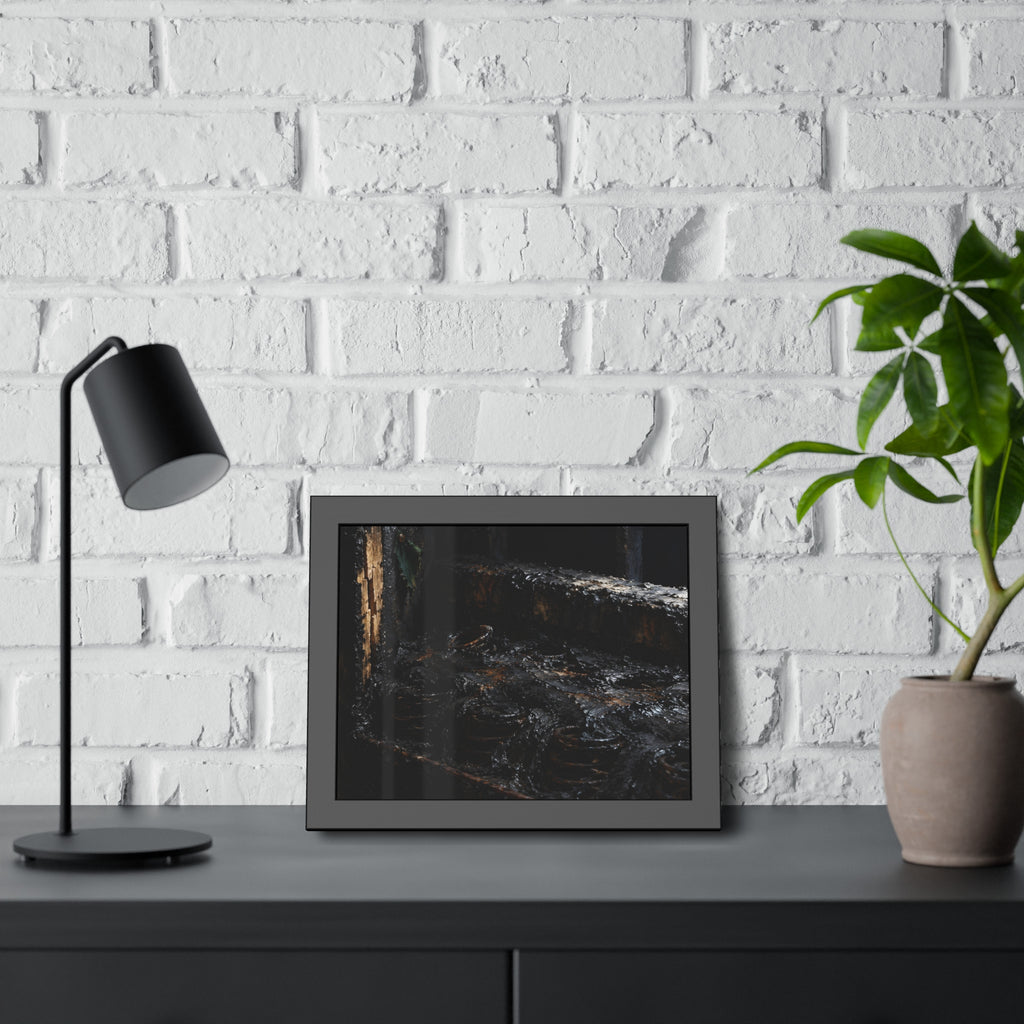 "The Black Crust": A Garabaggio Framed Print
