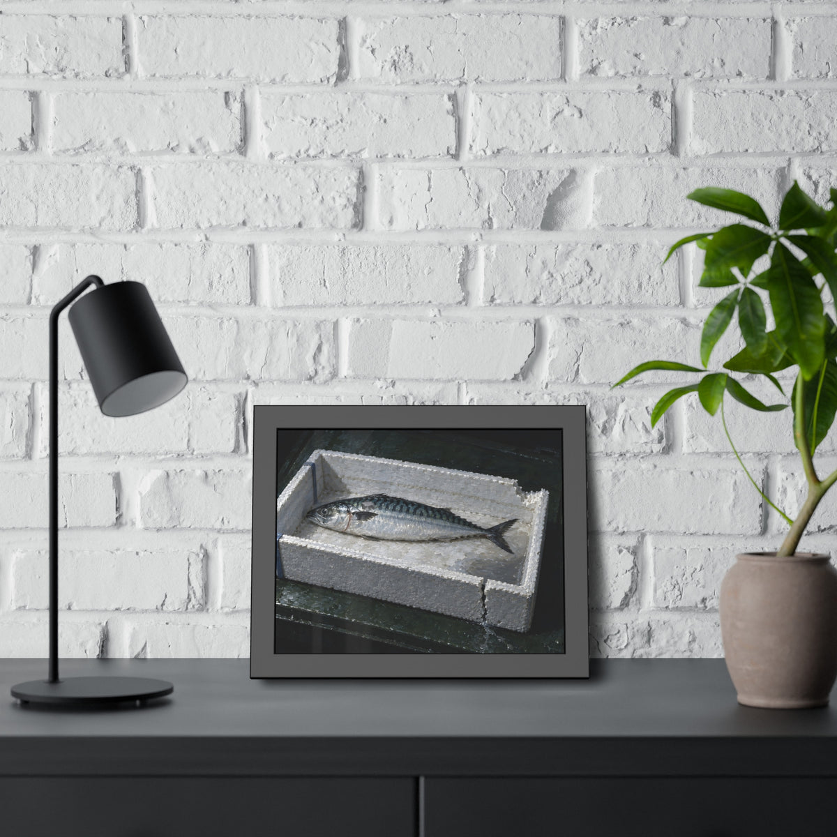 "The Film in the Low Corner": A Garabaggio Framed Print