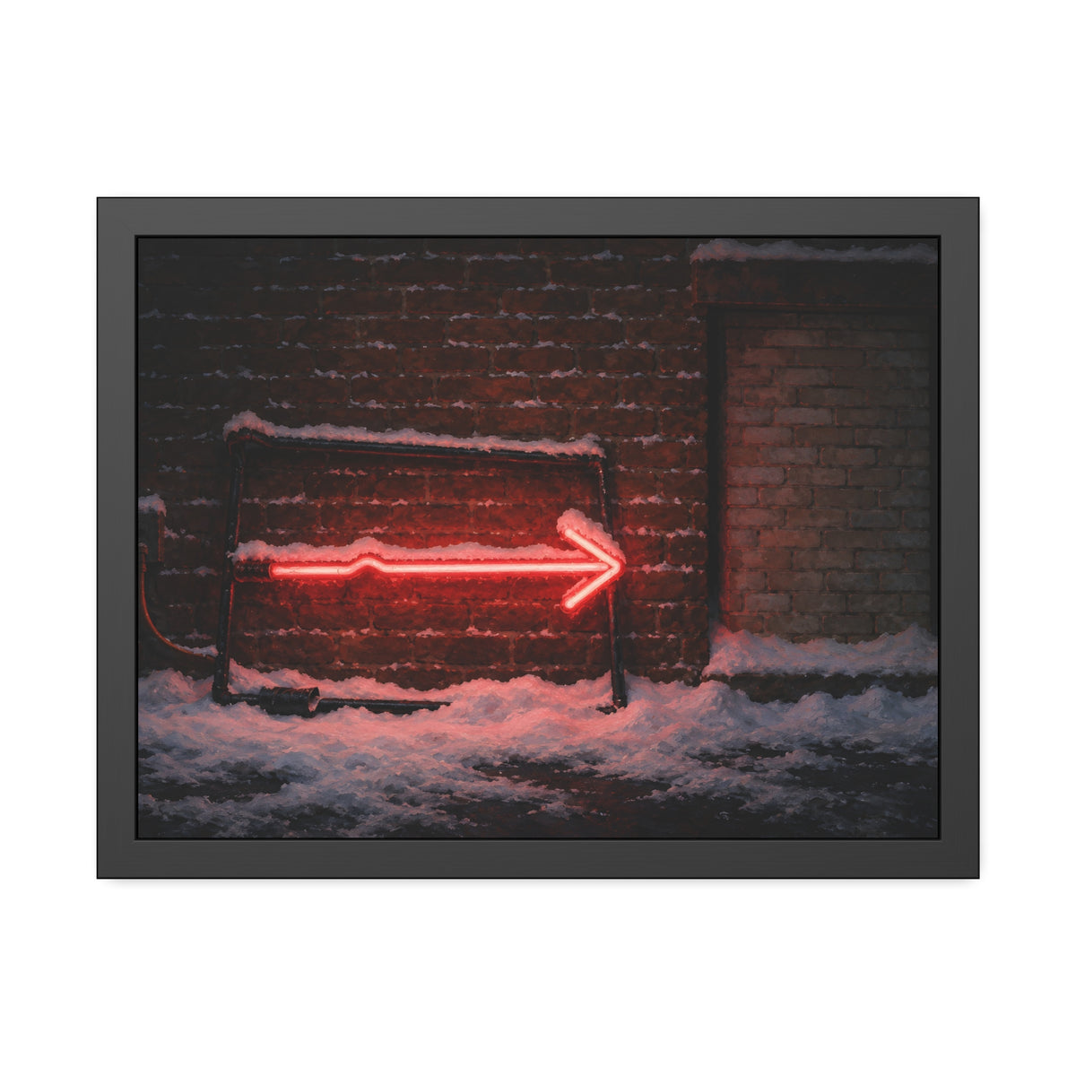 "The Snow on the Stem": A Garabaggio Framed Print