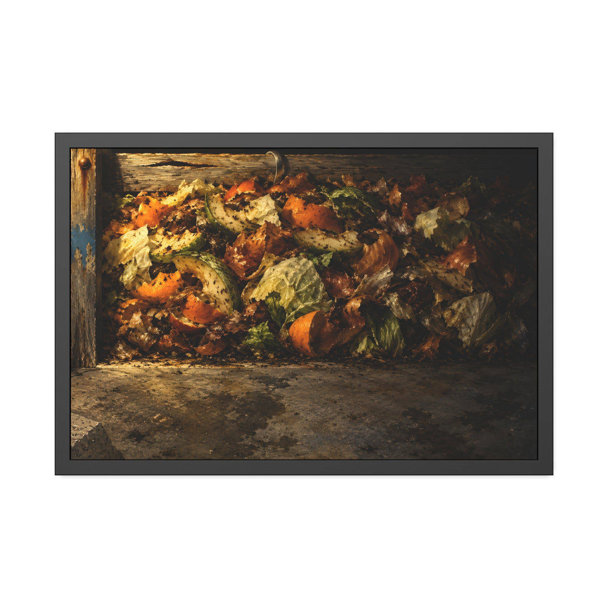 "The Hook Over the Slat": A Garabaggio Framed Print