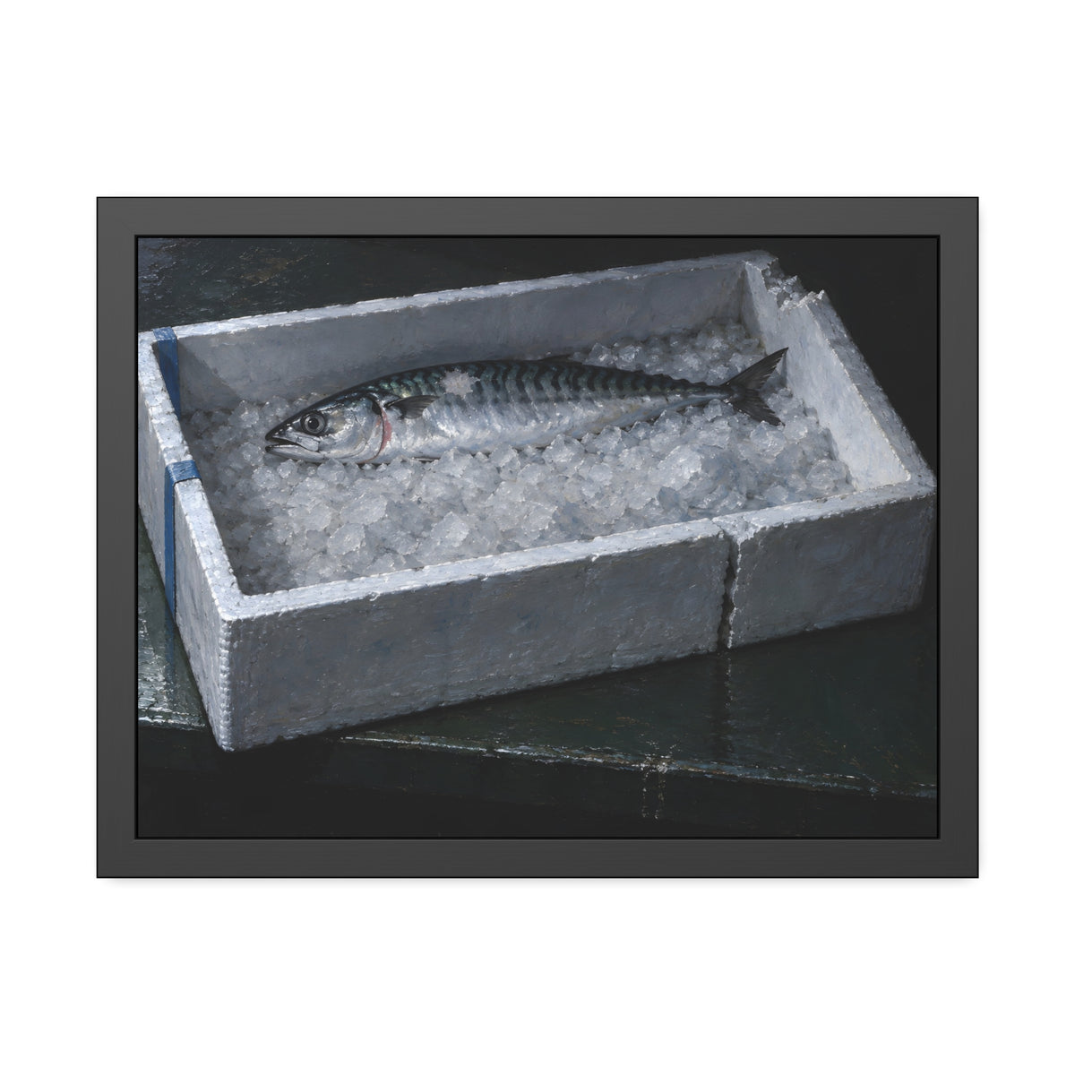 "The Ice Sunk Below the Rim": A Garabaggio Framed Print