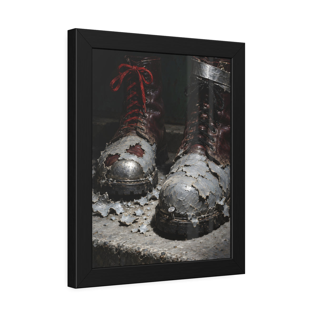 "The First Leather Showing": A Garabaggio Framed Print