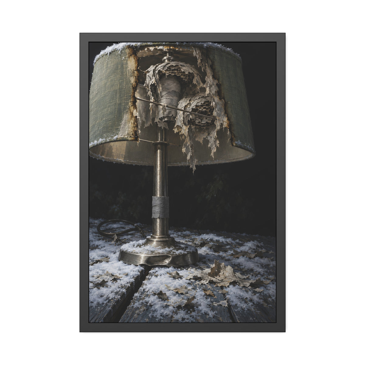 "Snow on the Shade": A Garabaggio Framed Print