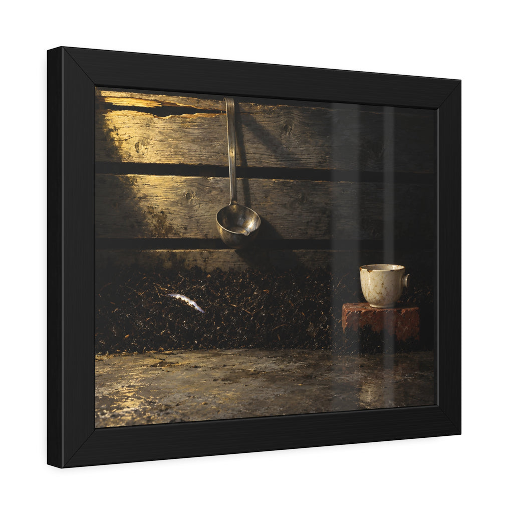 "The Oyster's Edge": A Garabaggio Framed Print