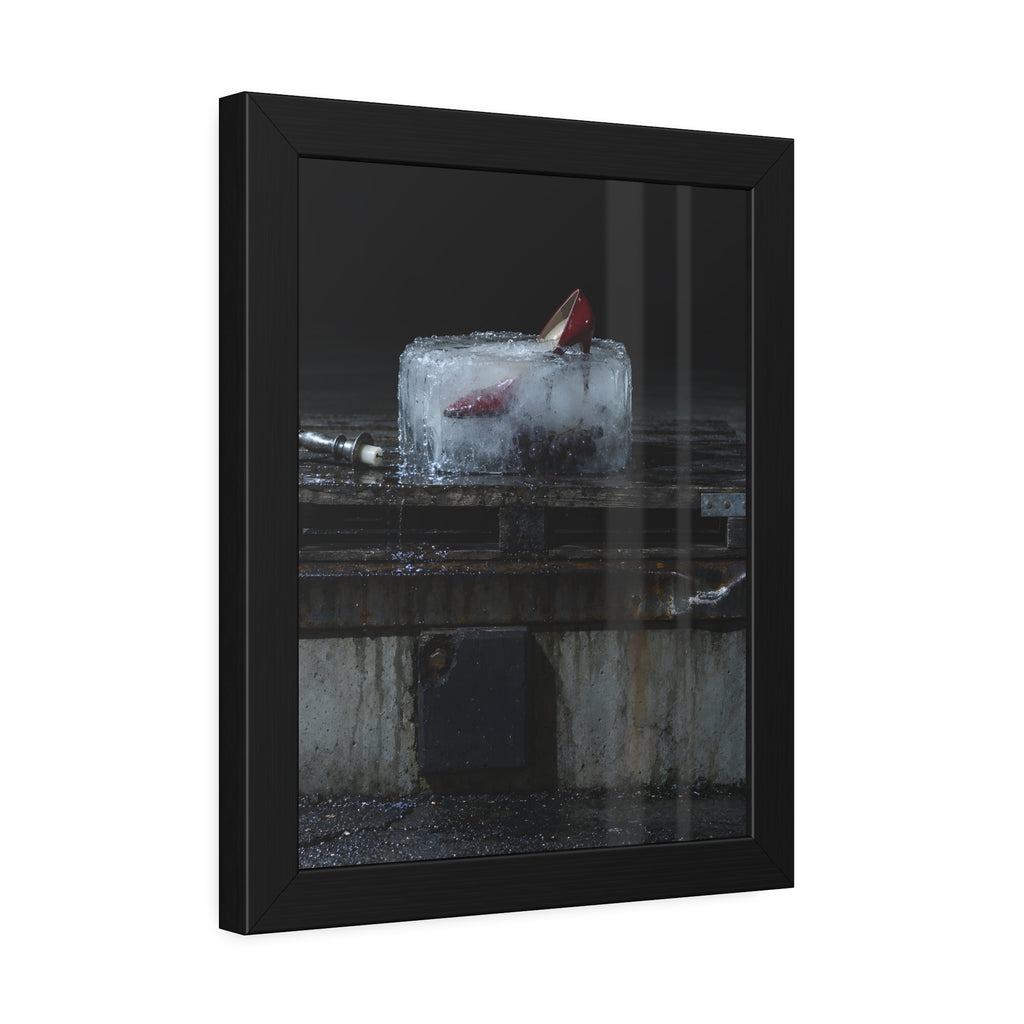 "The Red Heel Standing Out": A Garabaggio Framed Print