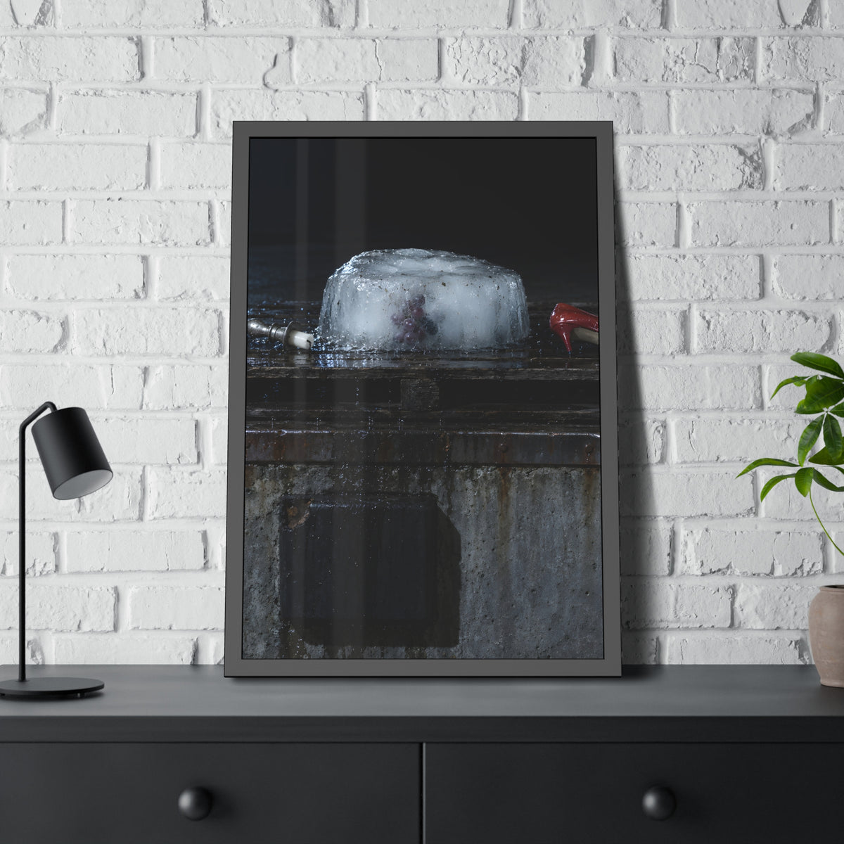 "The Shoe Stepped Out": A Garabaggio Framed Print