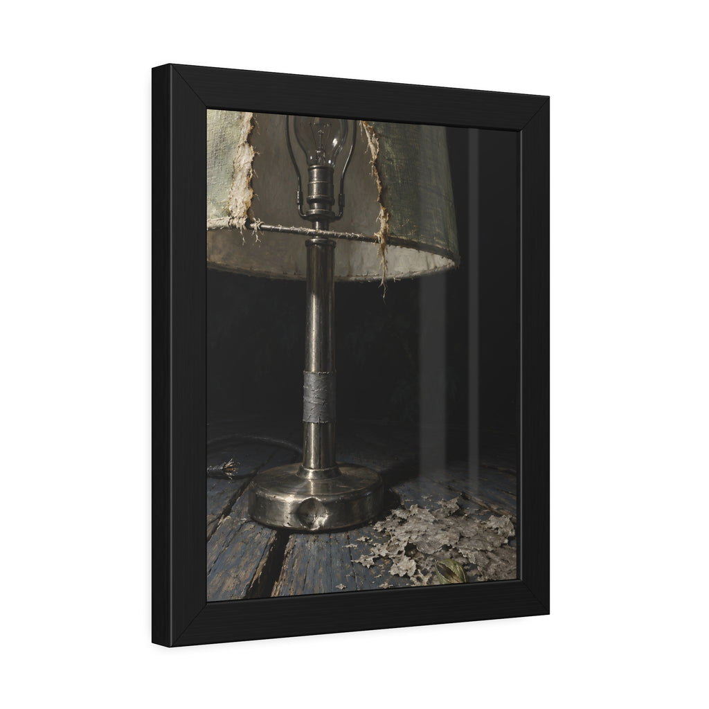"The Bare Bulb": A Garabaggio Framed Print