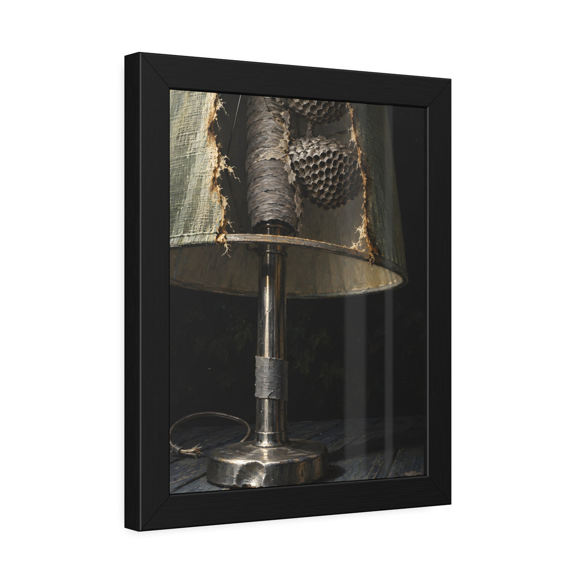 "The Two Grey Plates": A Garabaggio Framed Print