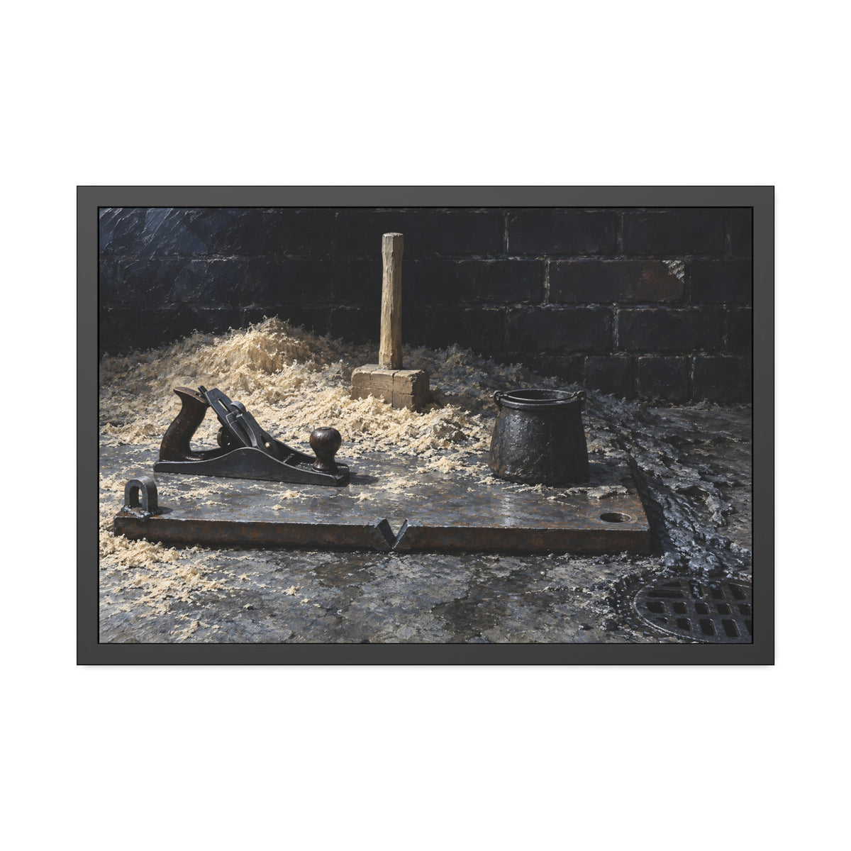 "The Plane Clear to the Plate": A Garabaggio Framed Print