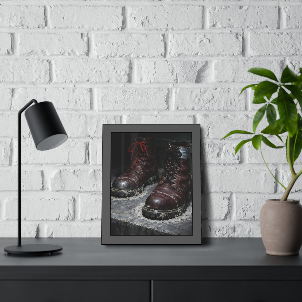 "The Two Pale Rings": A Garabaggio Framed Print