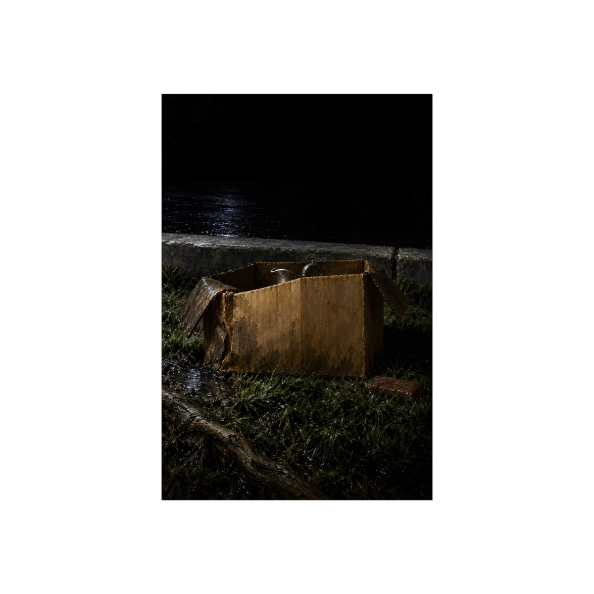 "The Corner in the Puddle": A Garabaggio Fine Art Print