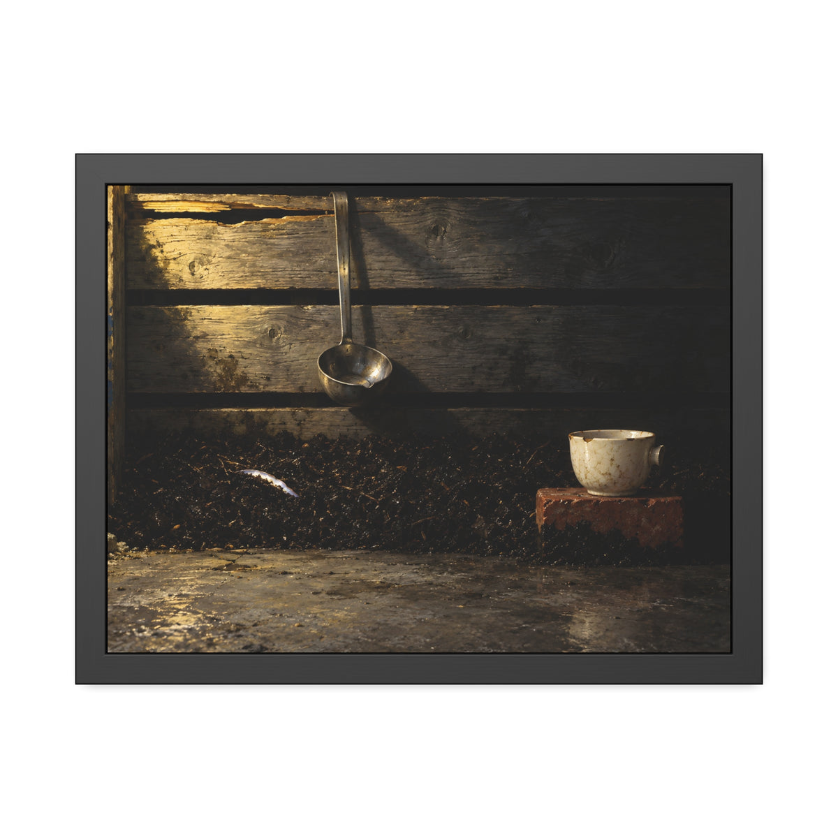 "The Oyster's Edge": A Garabaggio Framed Print