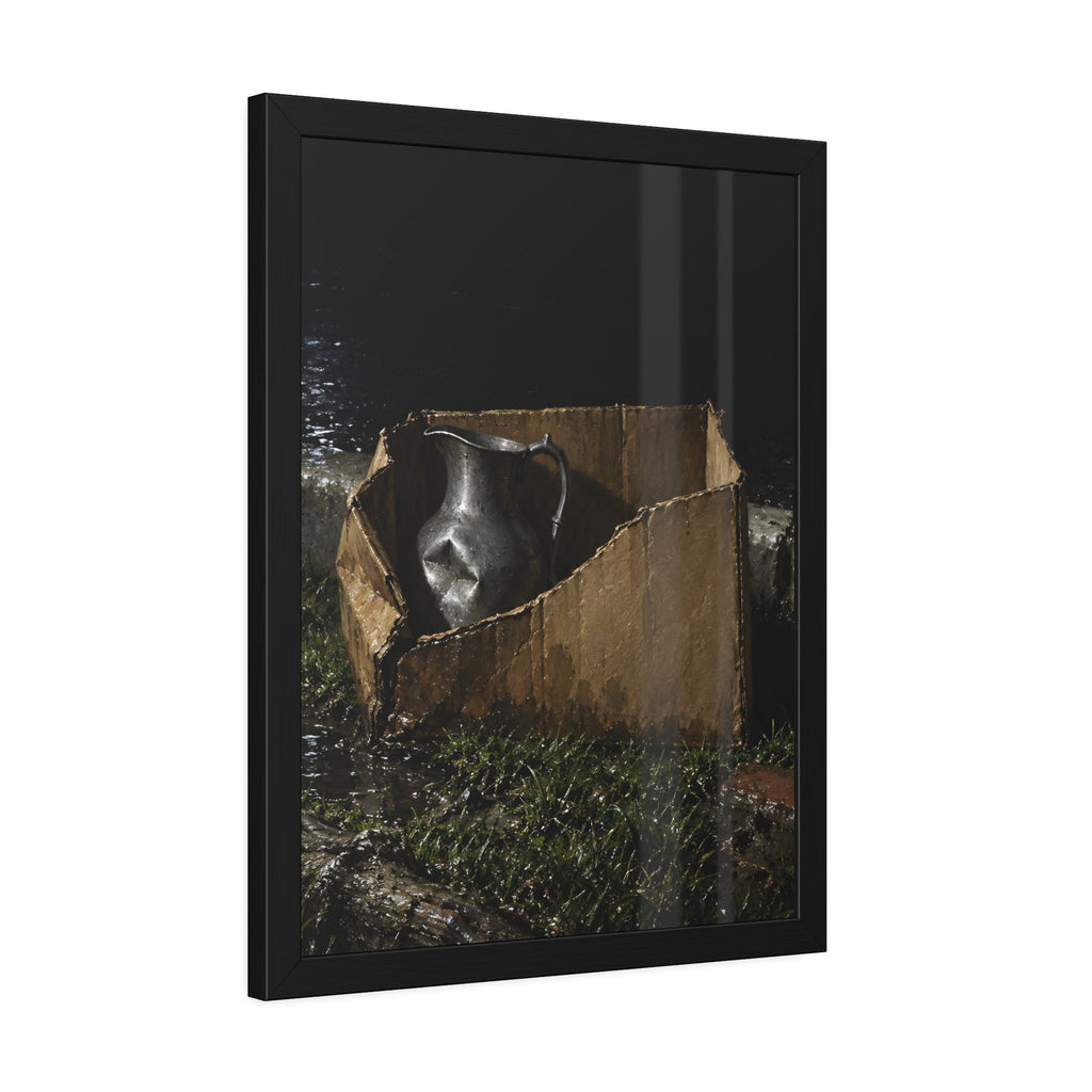 "The Dent in the Pewter": A Garabaggio Framed Print