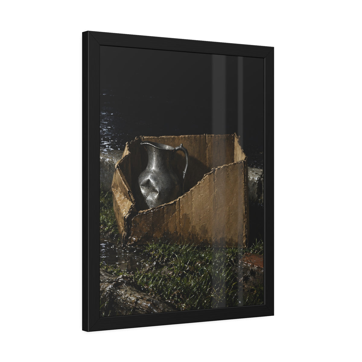 "The Dent in the Pewter": A Garabaggio Framed Print