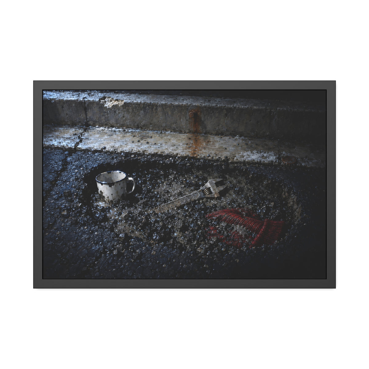 "The Red Wool in the Gravel": A Garabaggio Framed Print
