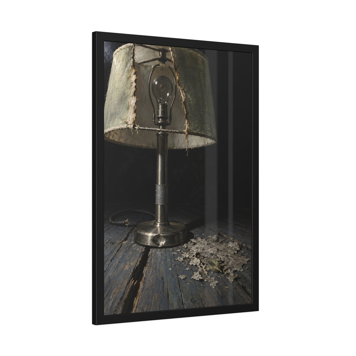 "The Bare Bulb": A Garabaggio Framed Print