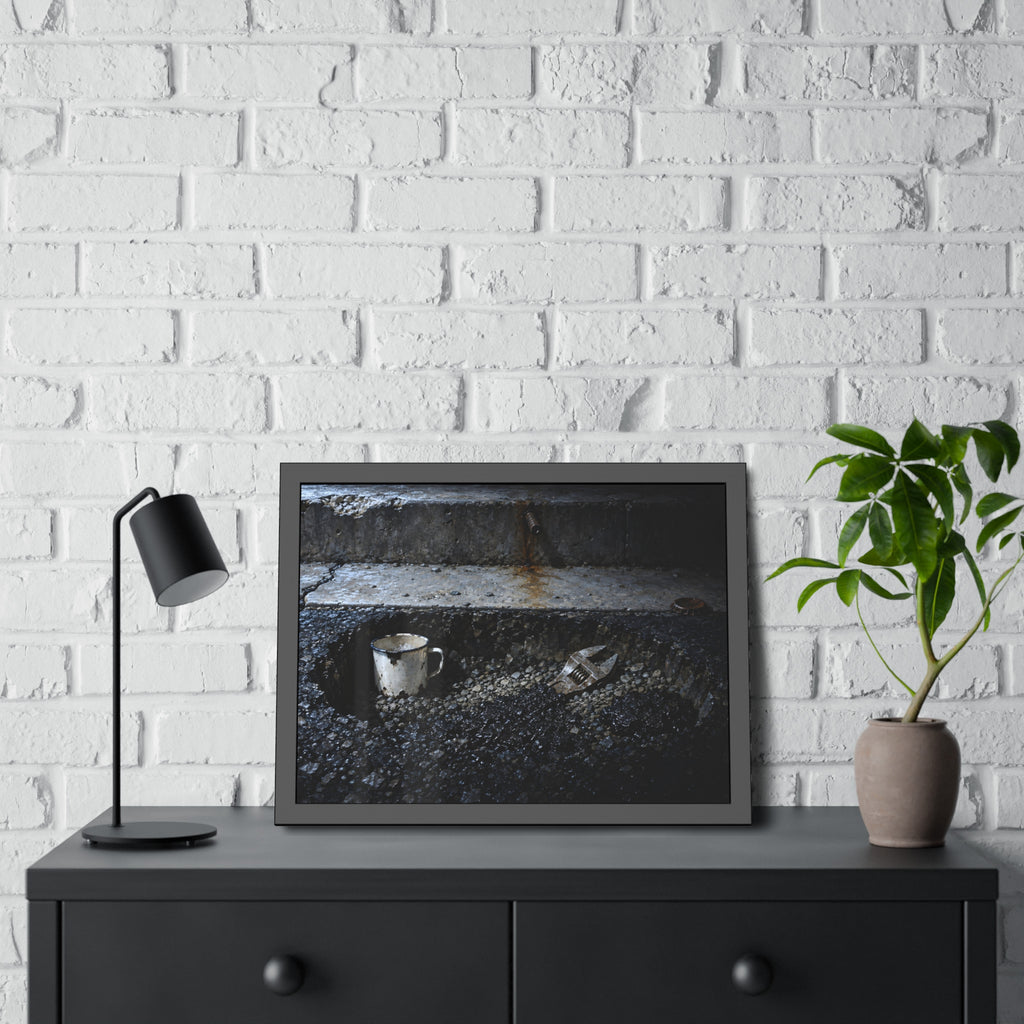 "The Wrench Coming Up": A Garabaggio Framed Print