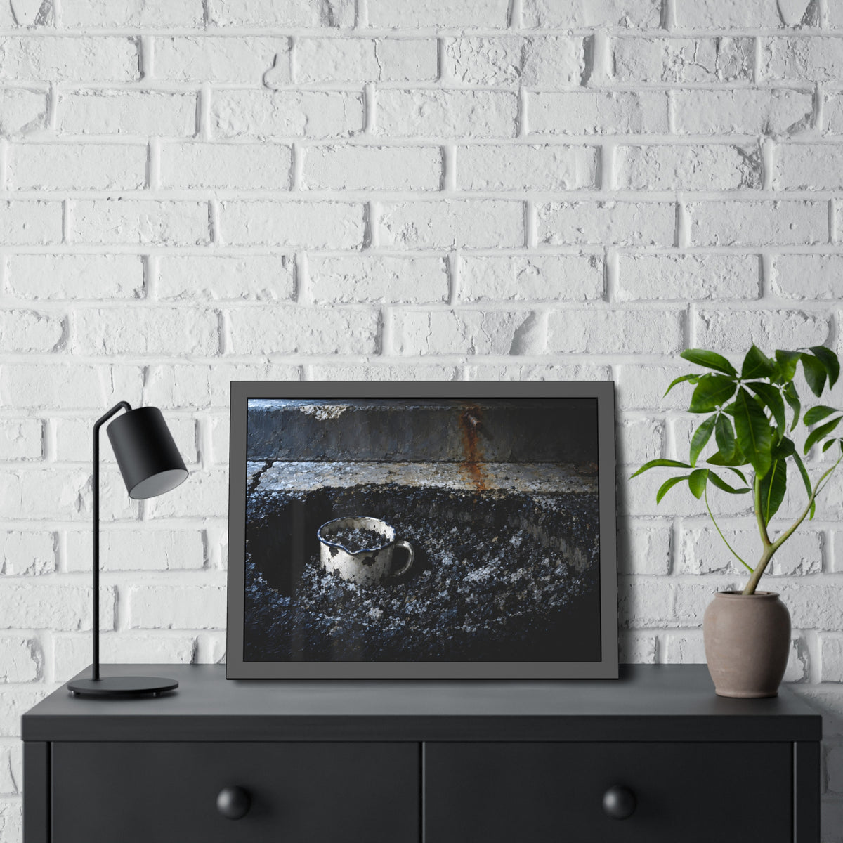 "The Mug Full of Gravel": A Garabaggio Framed Print