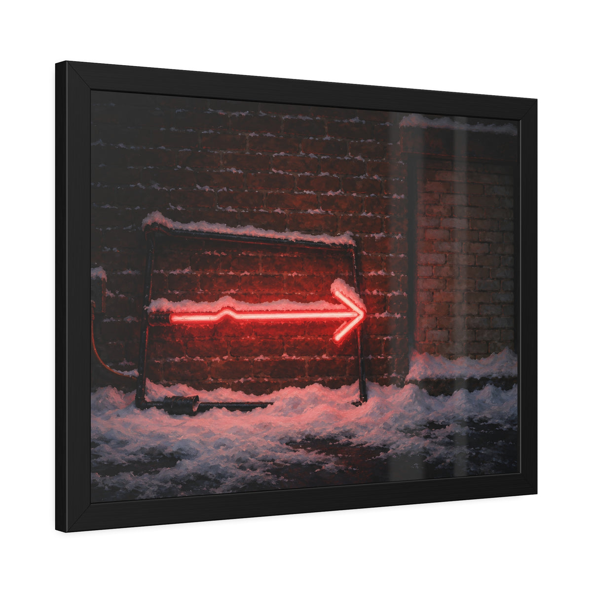 "The Snow on the Stem": A Garabaggio Framed Print