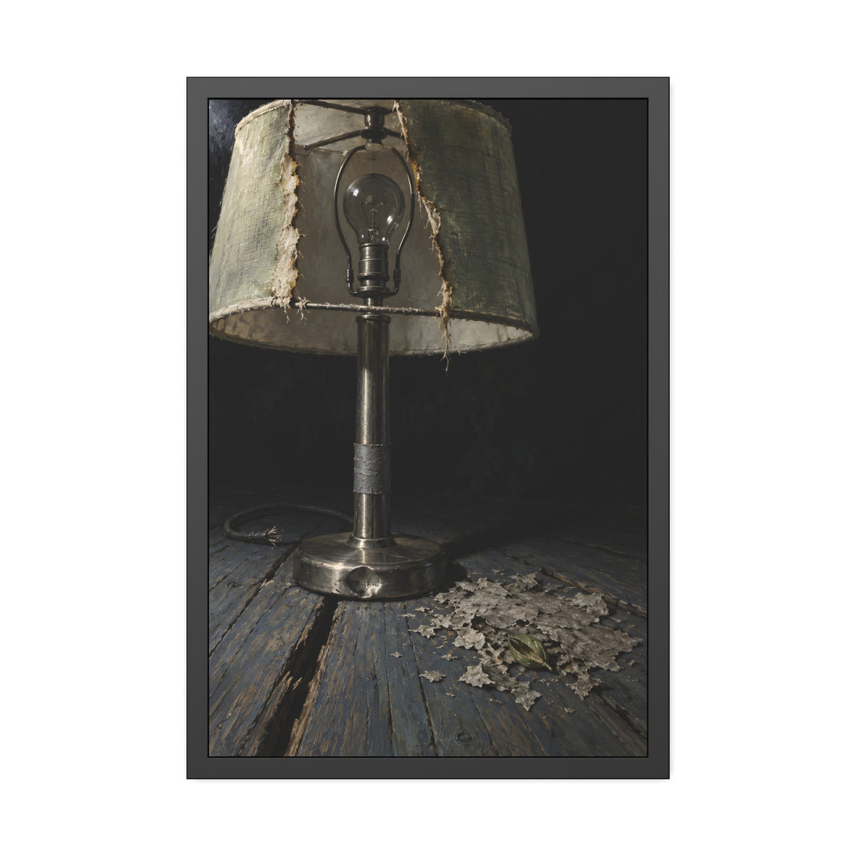"The Bare Bulb": A Garabaggio Framed Print