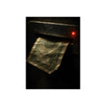 A worn bill pushed back out of a machine slot beside a red light. The Change Machine's Refusal by Garabaggio, fine art print, 12″ x 16″.