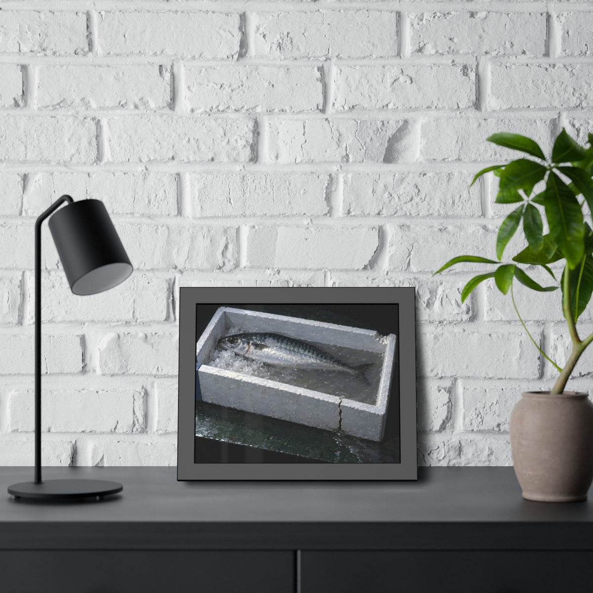 "The Tail in the Water": A Garabaggio Framed Print