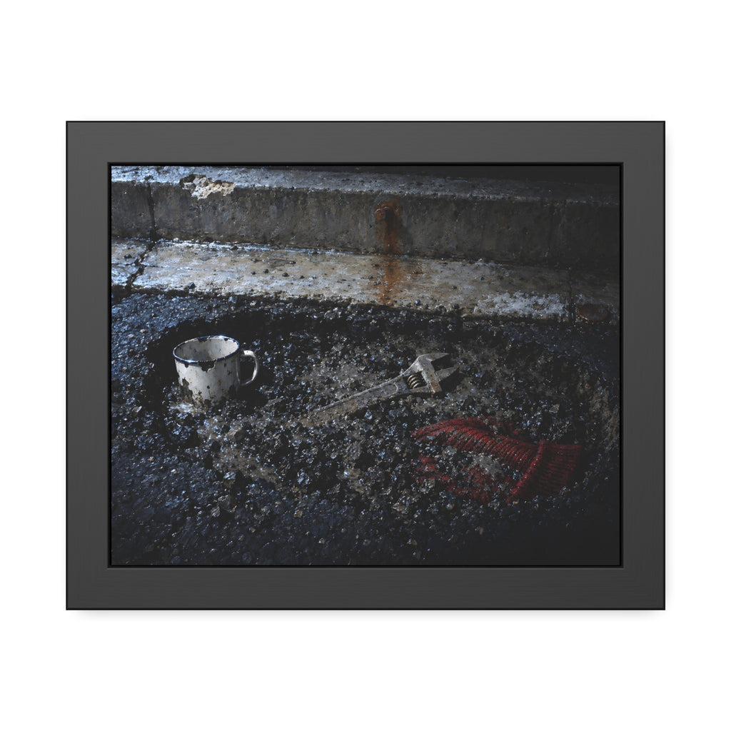 "The Red Wool in the Gravel": A Garabaggio Framed Print
