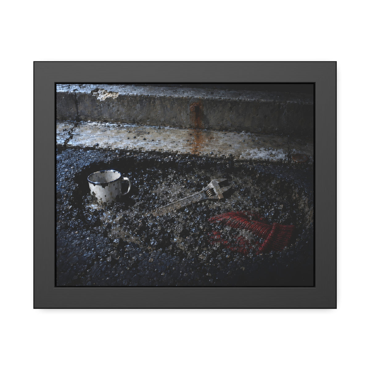 "The Red Wool in the Gravel": A Garabaggio Framed Print