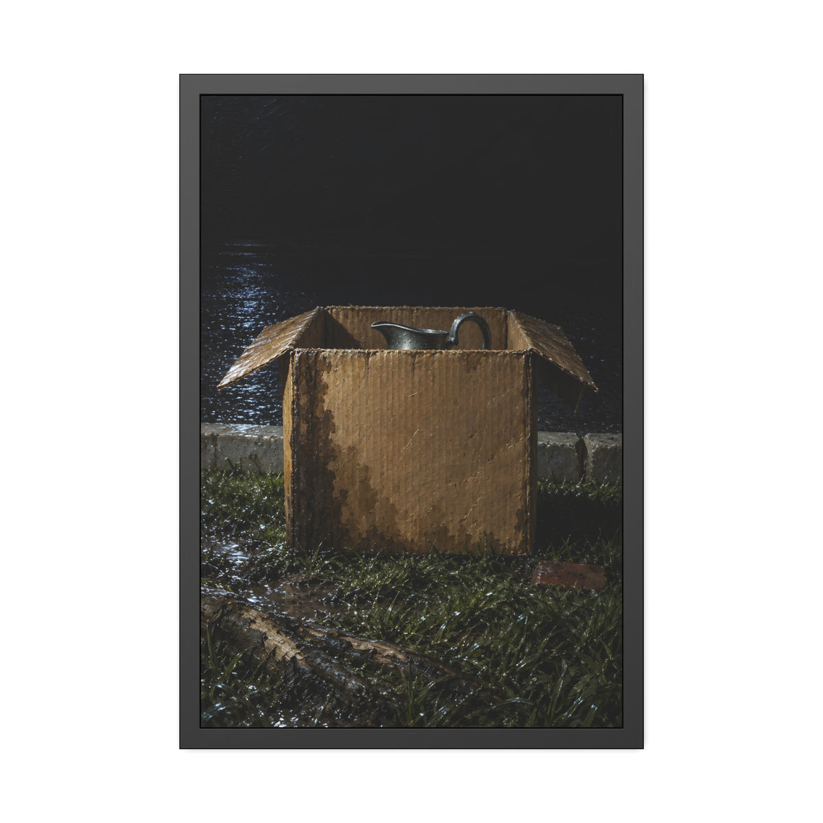 "The Lip Above the Flaps": A Garabaggio Framed Print