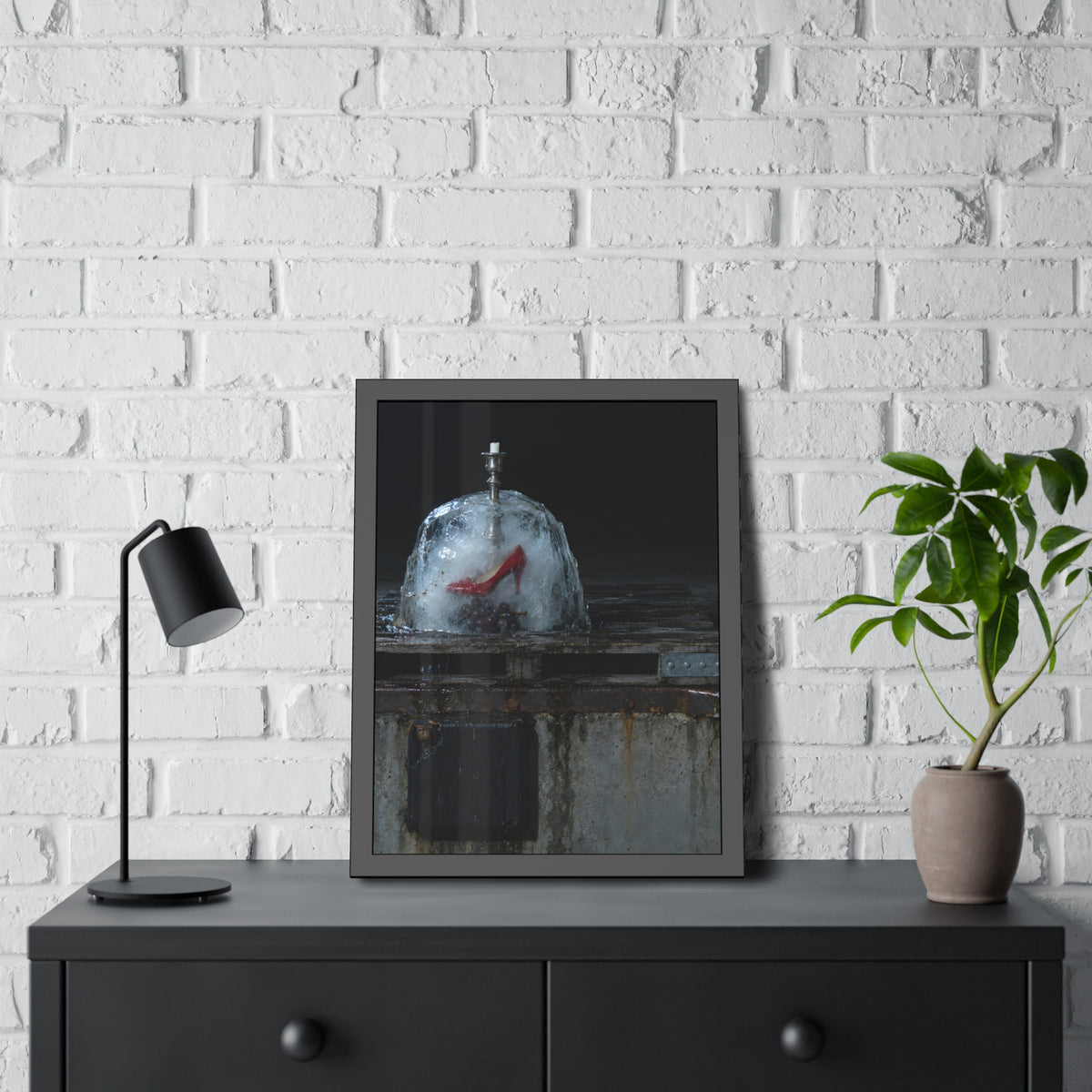 "The Candlestick Half Free": A Garabaggio Framed Print