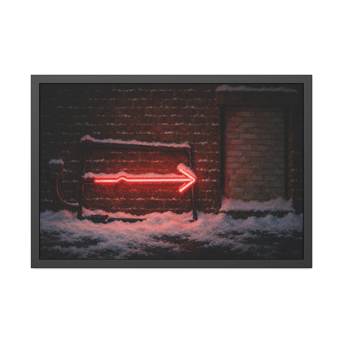 "The Snow on the Stem": A Garabaggio Framed Print