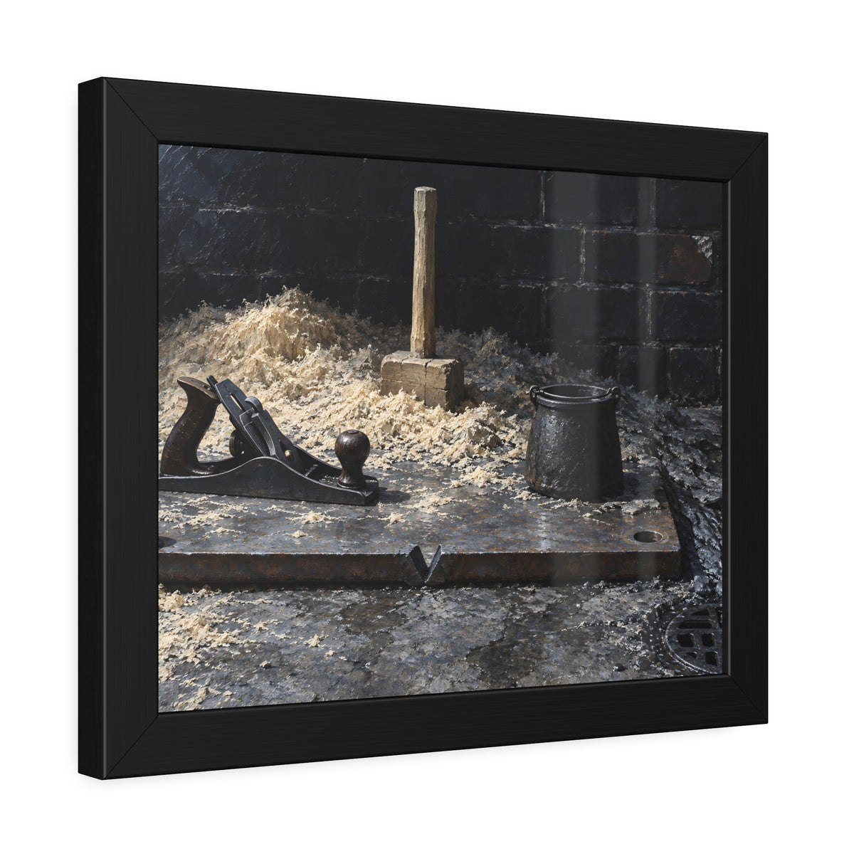 "The Plane Clear to the Plate": A Garabaggio Framed Print