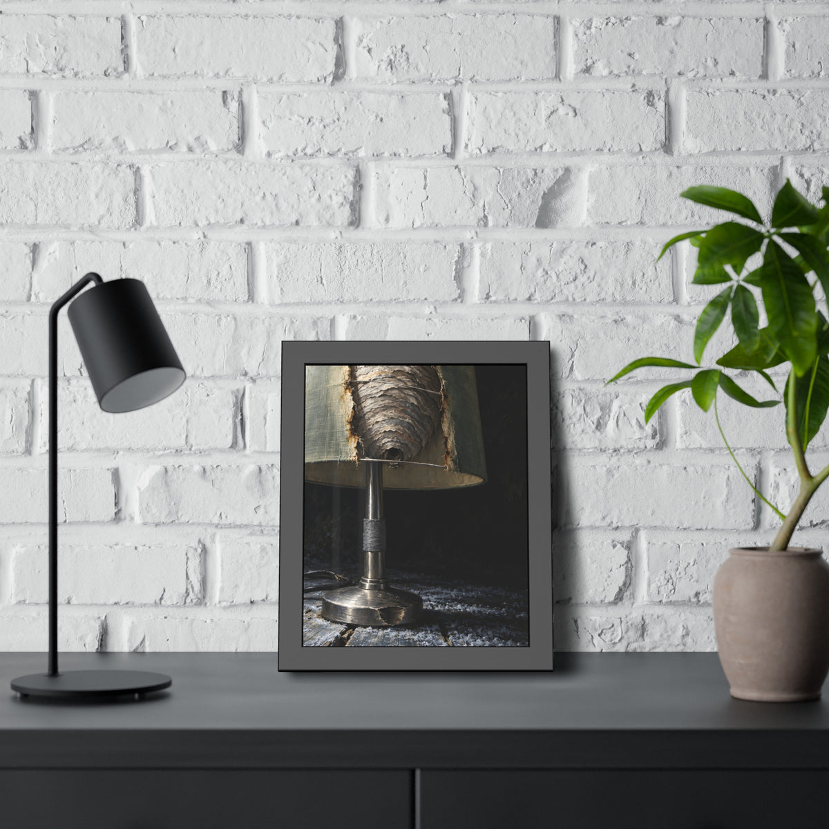 "The Paper Globe in the Shade": A Garabaggio Framed Print