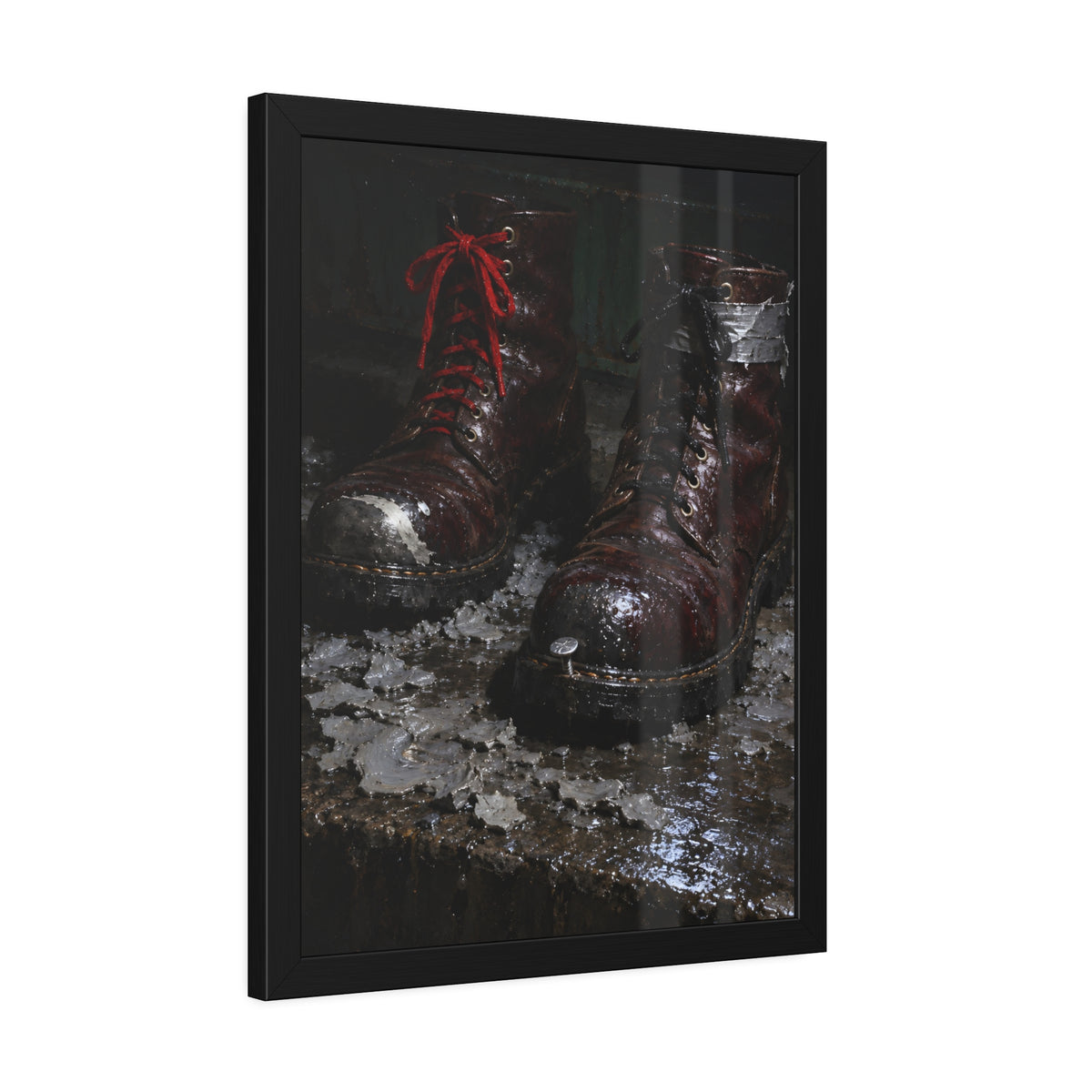"The Wet Leather and the Paste": A Garabaggio Framed Print