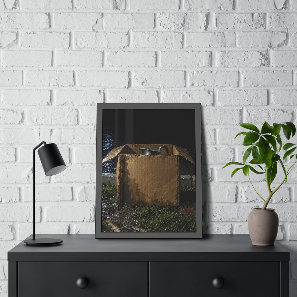 "The Lip Above the Flaps": A Garabaggio Framed Print