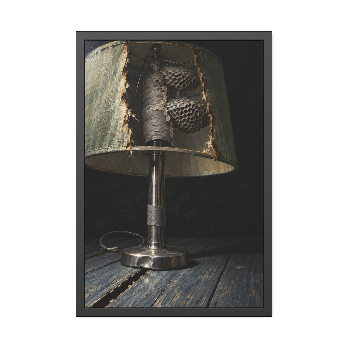 "The Two Grey Plates": A Garabaggio Framed Print