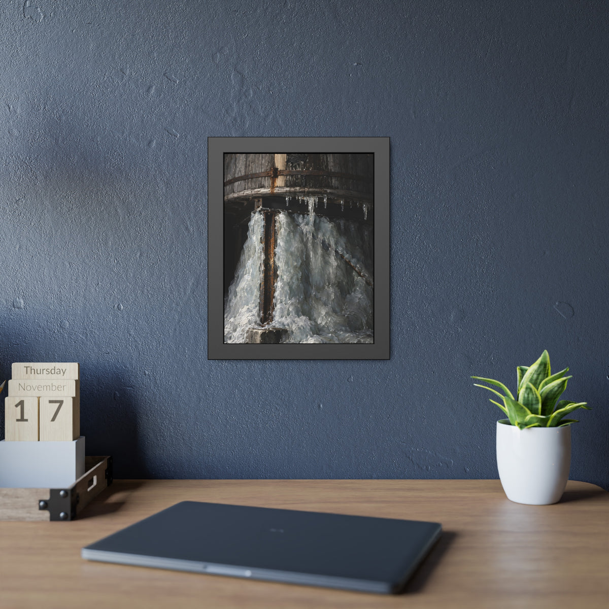 "The Pedestal of Ice": A Garabaggio Framed Print