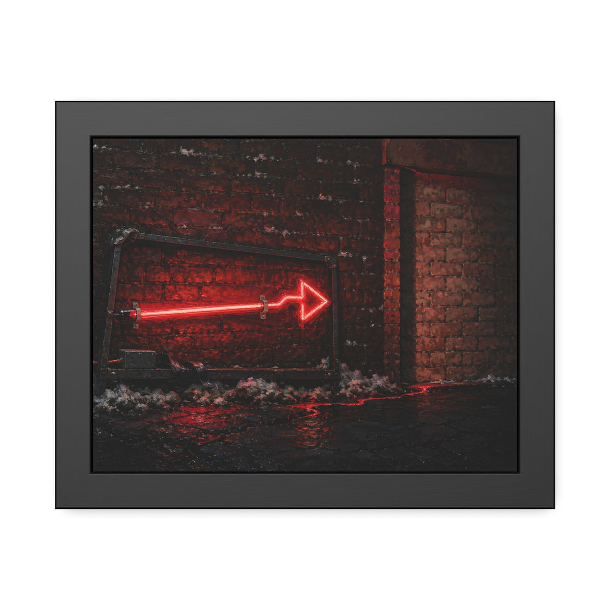 "The Thaw Running to the Doorway": A Garabaggio Framed Print