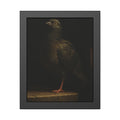 A pigeon standing on a cracked stone ledge in near darkness. The Martyrdom of the One-Legged Saint by Garabaggio, framed fine art print, 11″ x 14″.