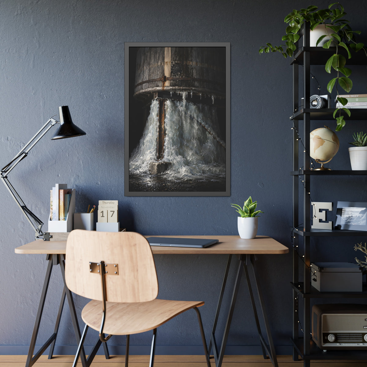 "The Pedestal of Ice": A Garabaggio Framed Print