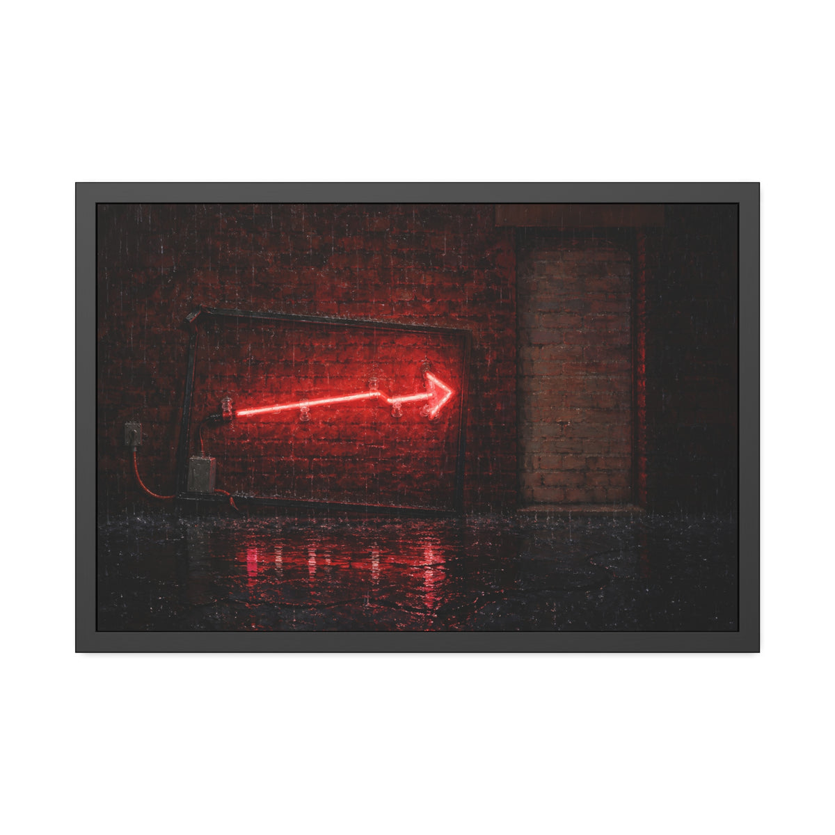 "The Downpour": A Garabaggio Framed Print