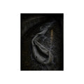 A deflated pool float caught in a concrete drainage channel of running water. The Release into Runoff by Garabaggio, fine art print, 12″ x 16″.