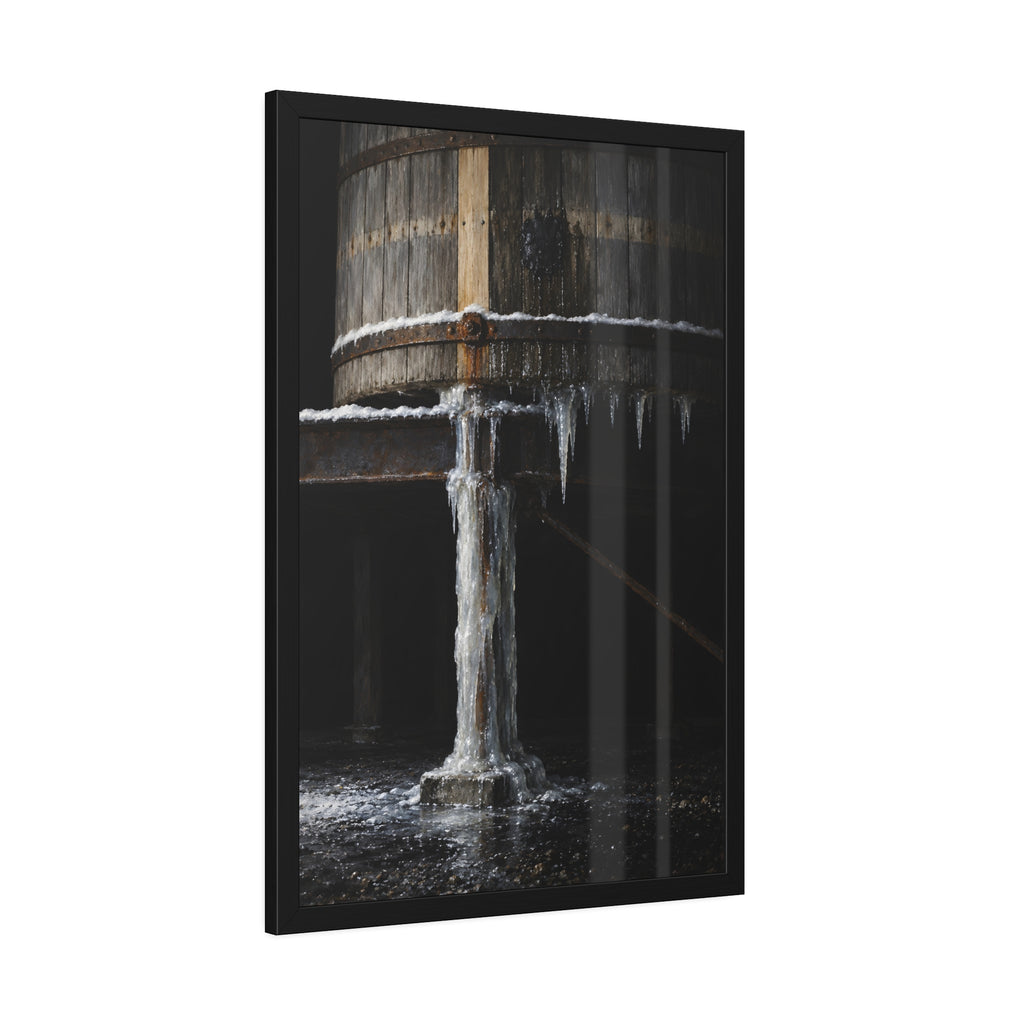 "Snow on the Hoop": A Garabaggio Framed Print