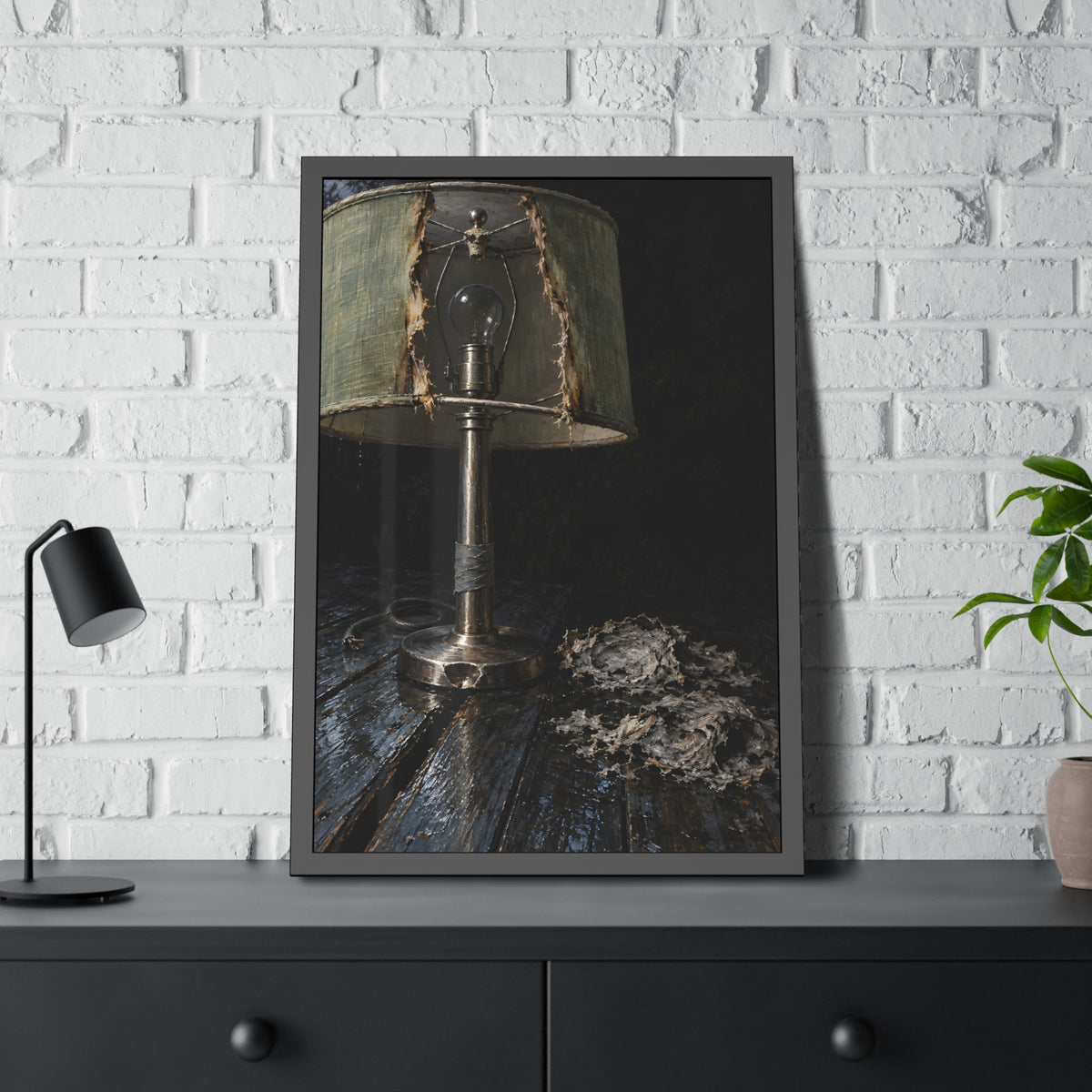 "The Stalk Under the Finial": A Garabaggio Framed Print