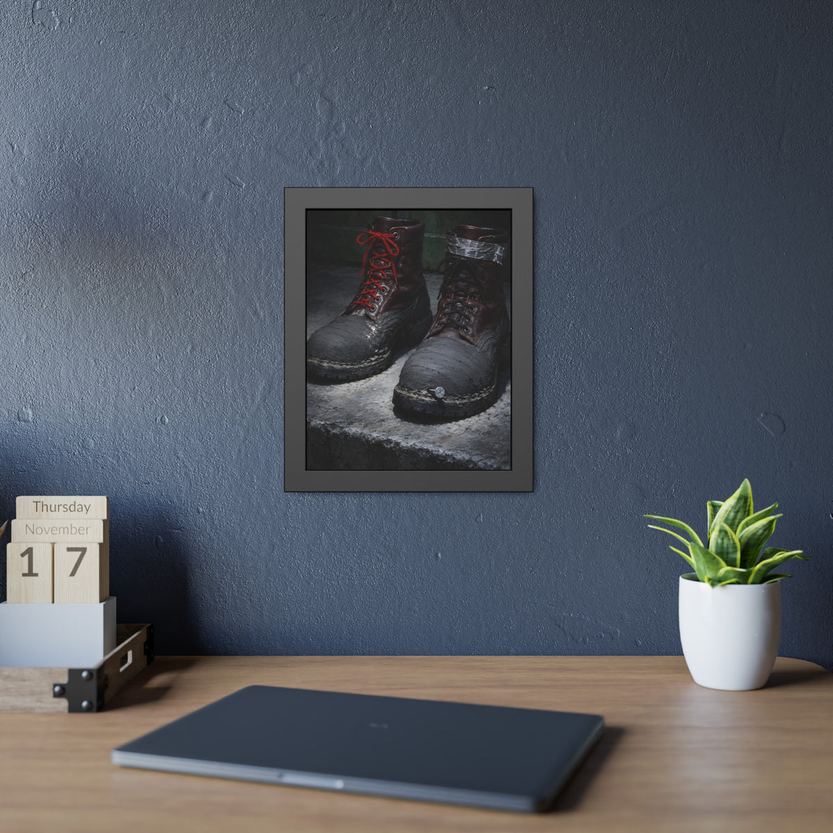 "The Toe Caps Going Matte": A Garabaggio Framed Print
