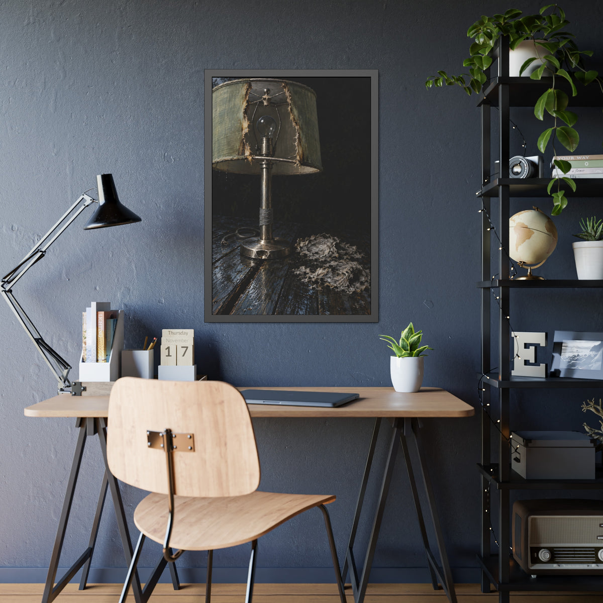 "The Stalk Under the Finial": A Garabaggio Framed Print
