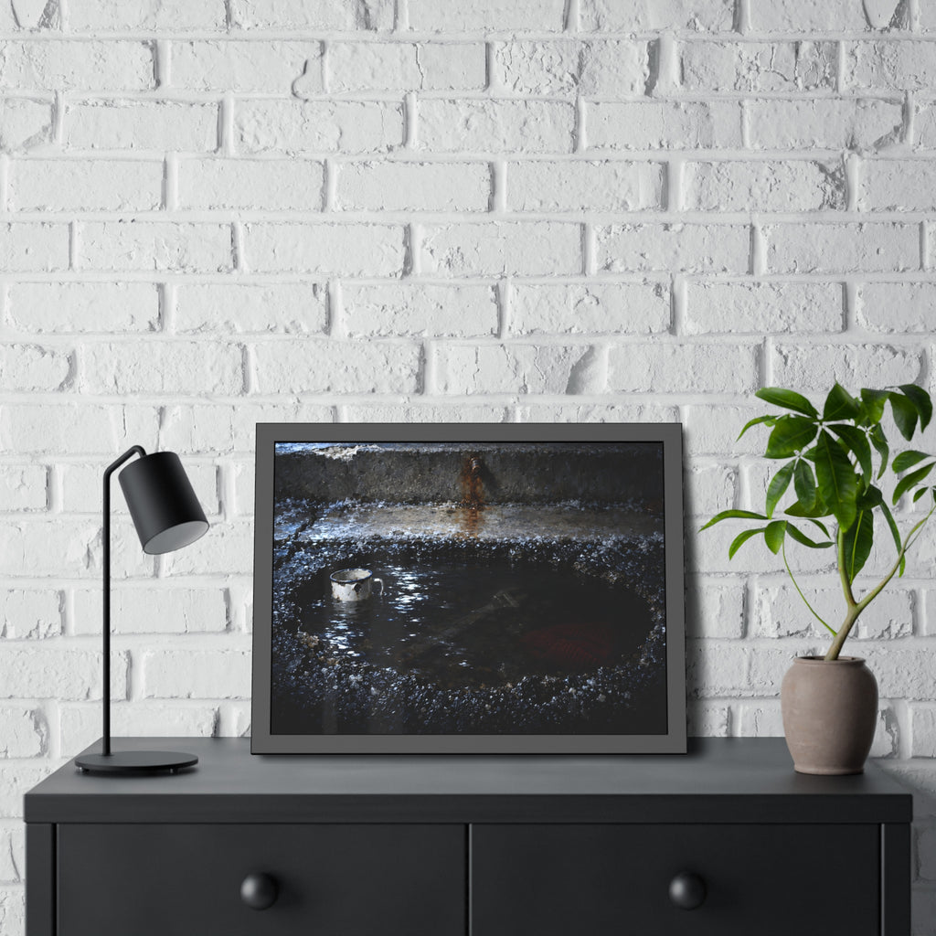 "The Meltwater": A Garabaggio Framed Print