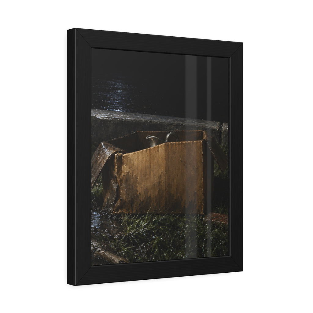 "The Corner in the Puddle": A Garabaggio Framed Print