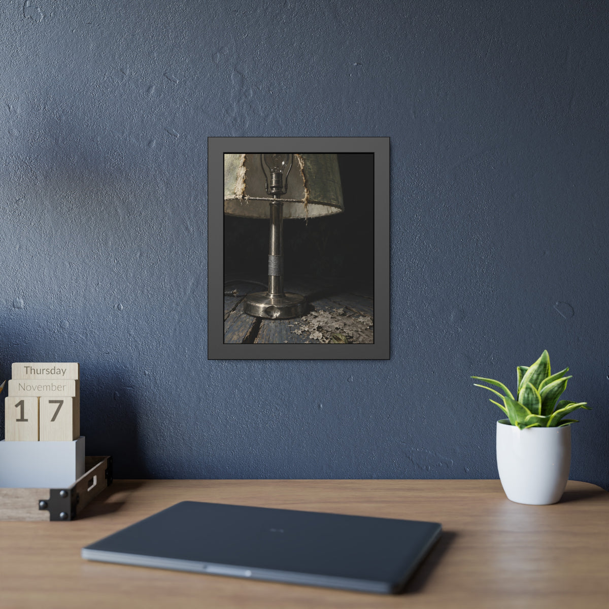 "The Bare Bulb": A Garabaggio Framed Print