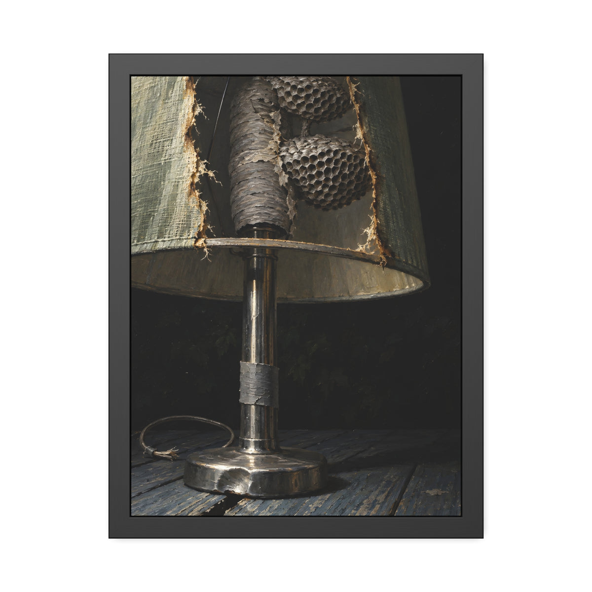 "The Two Grey Plates": A Garabaggio Framed Print